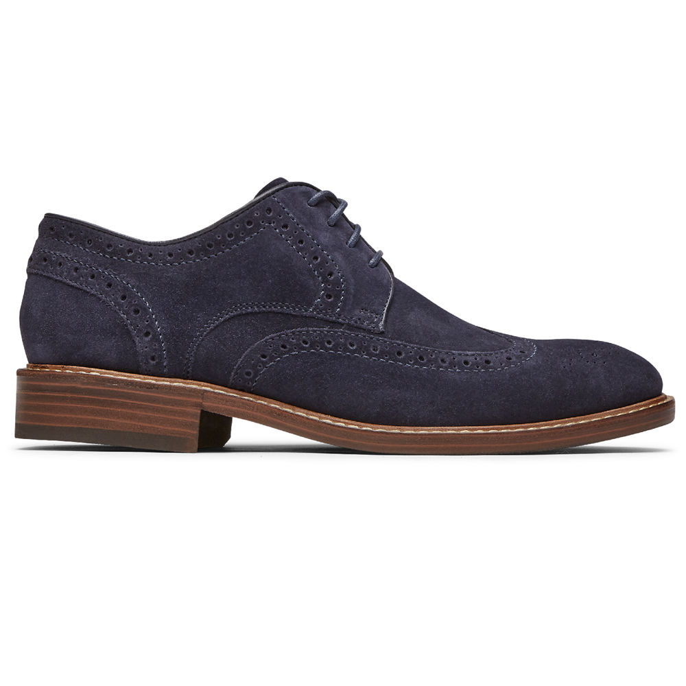 Rockport Mens Kenton Wingtip - Lace Up Navy - TCL574138